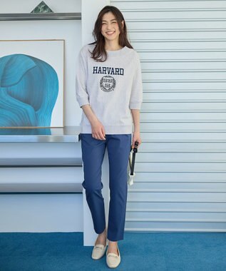 ANY カレッジコラボトレーナー トップグレー×ネイビー刺繍(HARVARD)