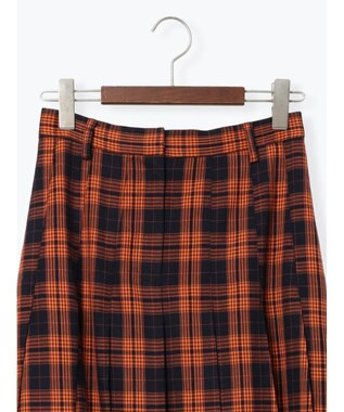 Te chichi チェックアソートロングプリーツスカート オレンジ