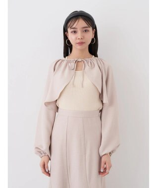 earth music&ecology ラッフルボレロ Light Beige