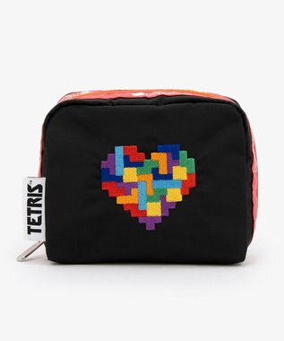 LeSportsac SQUARE COSMETIC/テトリスハートエンブロイダリースクエアコスメティック テトリスハートエンブロイダリースクエアコスメティック