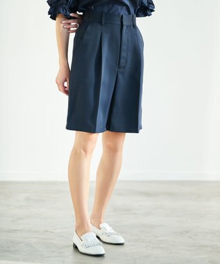 #Newans ストレートシルエットハーフパンツ ネイビー