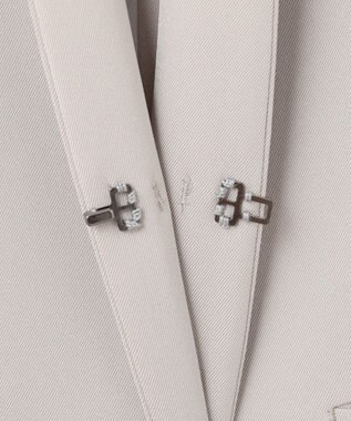 ICB 【防シワ・速乾・洗える】Fied ノーカラージャケット グレージュ系