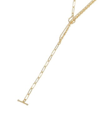 AMERICAN HOLIC 2WAYチェーンMIXネックレス Gold
