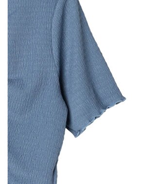 earth music&ecology ポコポコギャザードロストプルオーバー Grayish Blue