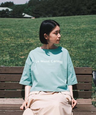 SHARE PARK LADIES 【UVカット・吸水速乾・ストレッチ・軽量 】ロゴショートTシャツ（S・Mサイズ） サックスブルー系