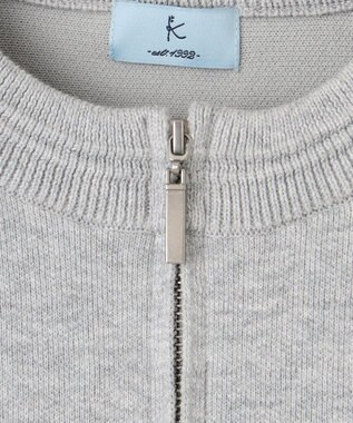 組曲 スウェットライクニットブルゾン ライトグレー系