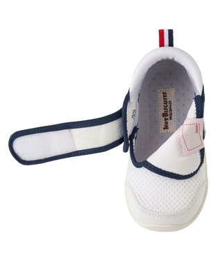 MIKI HOUSE HOT BISCUITS 【13-14.5cm】ダブルラッセル サマーセカンドベビーシューズ 紺