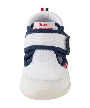 MIKI HOUSE HOT BISCUITS 【13-14.5cm】ダブルラッセル サマーセカンドベビーシューズ 紺