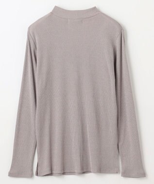 ANY 【洗濯機可】ラメハイネックＴシャツ グレー