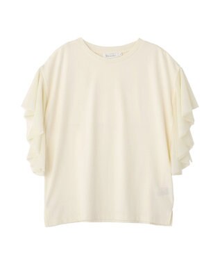 AMERICAN HOLIC 【WEB限定】袖チュールサイドスリットプルオーバー Ivory