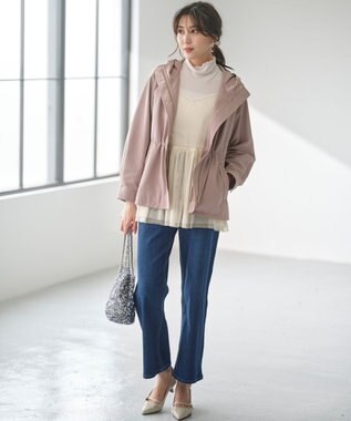 ANY SIS 【洗える】セミワイド デニムパンツ インディゴ