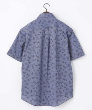 JOSEPH ABBOUD 【吸水速乾】シャンブレープリントジャージシャツ ネイビー系7