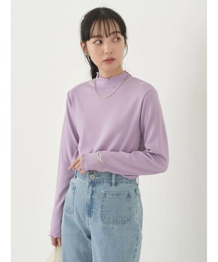 earth music&ecology テレコリブメローハイネックインナー Lilac