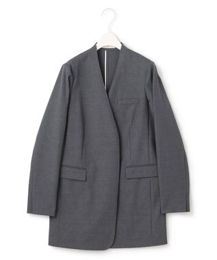 ICB 【セットアップ対応・洗える】 LooseWeave ノーカラージャケット チャコール系