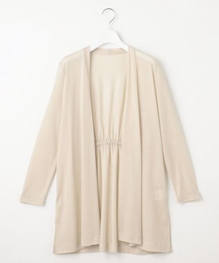 J.PRESS LADIES セルロースジャージー ロング カーディガン ベージュ系