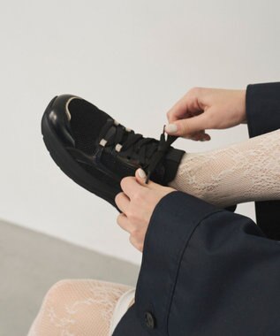 steppi グリッター ランニング シューズ ブラック