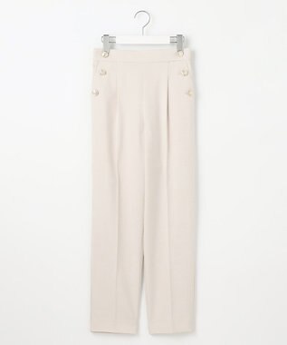 Feroux 【洗える】マリンテーパードパンツ アイボリー系