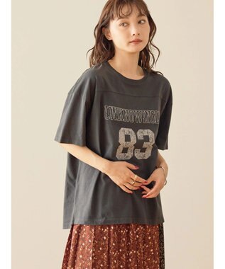 AMERICAN HOLIC 製品染めナンバーロゴカットプルオーバー Charcoal Gray