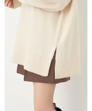 earth music&ecology ＦＬＵＦＦＹハイネックチュニック Ivory