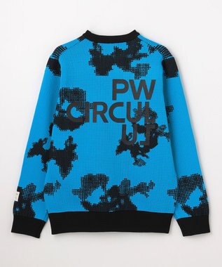 PW CIRCULUS 【MEN】Spark dot camouflage 軽量ニット ゴルフ ブルー系5