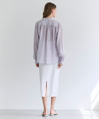 BEIGE， PAULINE / リネンヴィスコースレースブラウス Lilac