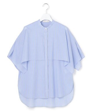 ICB 【先行予約】シルフィーローン ハンカチーフスリーブブラウス サックスストライプ