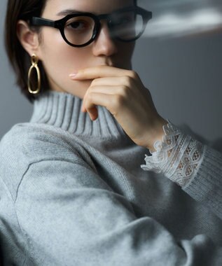 23区 S 【洗える】ナチュラルコットンベア レースレイヤード カットソー ホワイト系