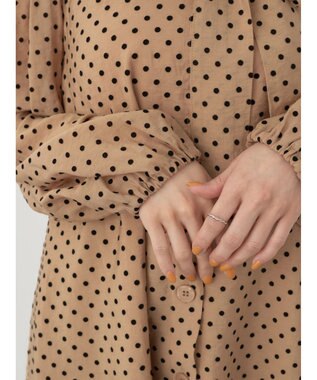 earth music&ecology ドットチュニック丈リボン付きワンピース Dot