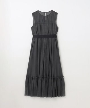 GRACE CONTINENTAL プリーツロングドレス グレー