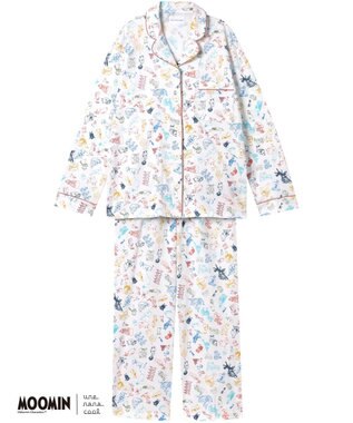 une nana cool 【ムーミン】【綿100%】 MOOMIN * une nana cool  開襟パジャマ GY