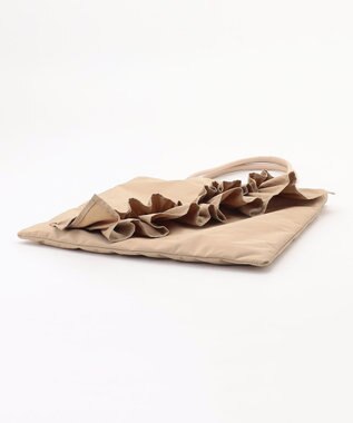 組曲 ラッフルラインフラットトート ベージュ系