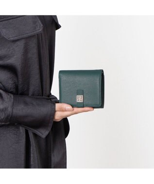 CLATHAS デフィ 内ボックス二つ折り財布 グリーン