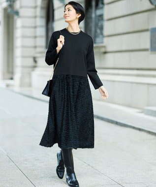 自由区 【SHIHOさん着用】ストレートインヒールロング ブーツ ブラック