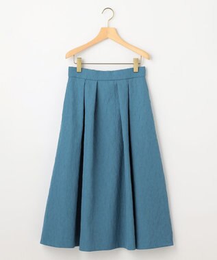 組曲 【WEB限定カラーあり】フラワーラメジャカード フレアスカート ブルー系