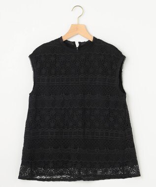 組曲 ラッセルレース ブラウス ブラック系