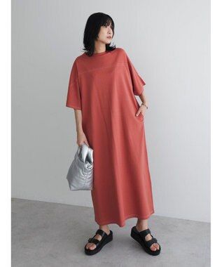 Green Parks ・ＳＵＧＡＲ　ＳＰＯＯＮ【ＣＯＯＬ】ステッチＴＥＥワンピ Orange