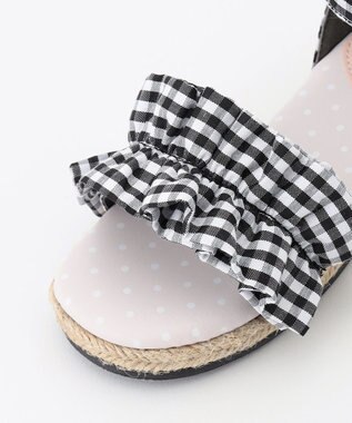 ANY KIDS フリル サンダル ギンガムチェック