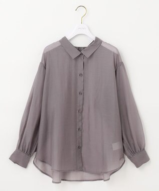 ANY SIS 【洗える】シアー シャツ ラベンダー