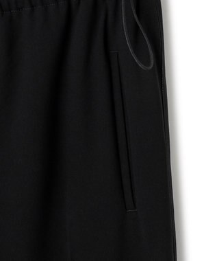 BEIGE， 【洗える】FLEUR / ウエストゴムワイドストレートパンツ Black