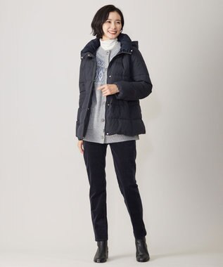 J.PRESS LADIES S 【洗える】FAIR ISLE 求心編み カーディガン ライトグレー系