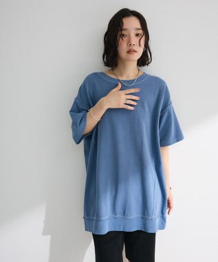 Green Parks ピグメント裏毛切りっぱなしチュニック Brown