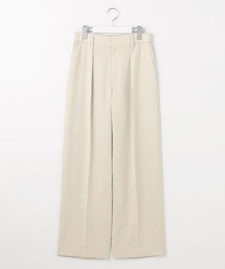 自由区 S 【セットアップ対応・接触冷感・洗える】リネンライクシンセティックワイドストレート パンツ フラックス