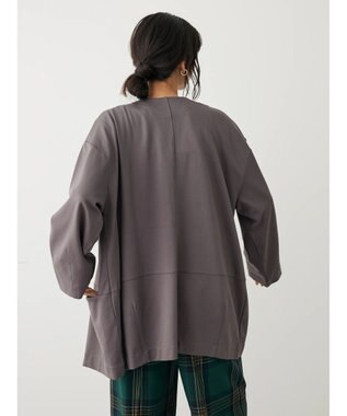 CRAFT STANDARD BOUTIQUE ポンチノーカラージャケット Charcoal Gray