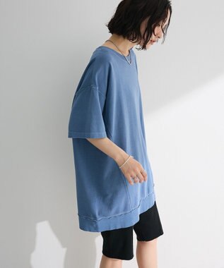 Green Parks ピグメント裏毛切りっぱなしチュニック Brown