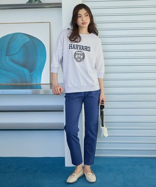 ANY カレッジコラボトレーナー トップグレー×ネイビー刺繍(HARVARD)