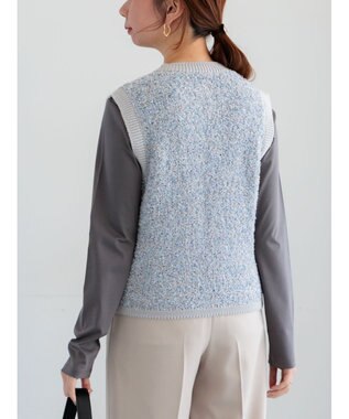 Te chichi ツイードニットベスト グレー