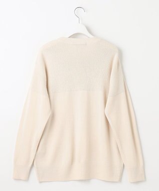 自由区 【洗える】ウールミックス フレンチマリン風ニット アイボリー系