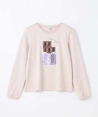 ANY KIDS ミラクルスパンコール Tシャツ ミルクティー