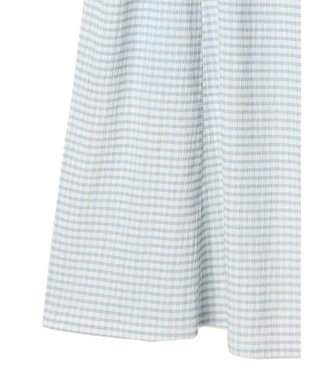 earth music&ecology ＳＥＴ２点ドロストプルオーバー＋キャミワンピース Check Sax