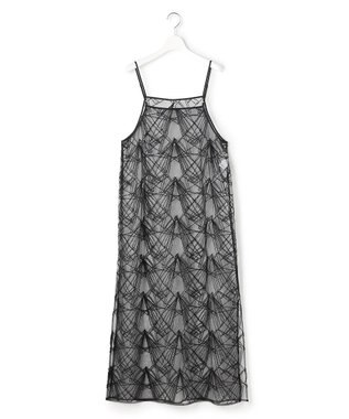 23区 【先行予約】刺繍レース キャミソールワンピース ブラック系